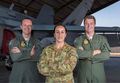 No 77 Squadron Association Deployments photo gallery - Pitch Black 2016. FlgOff Matt, Corporal Cassie and FlgOff Nick are all smiles after completing their 22 push ups for the 22 Day Push Up Challenge