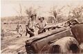 No 77 Squadron Association Kittyhawks and Mustangs in the Pacific photo gallery - Balikpapan.  Ron Stott and Frank Lees.  (Frank Lees)